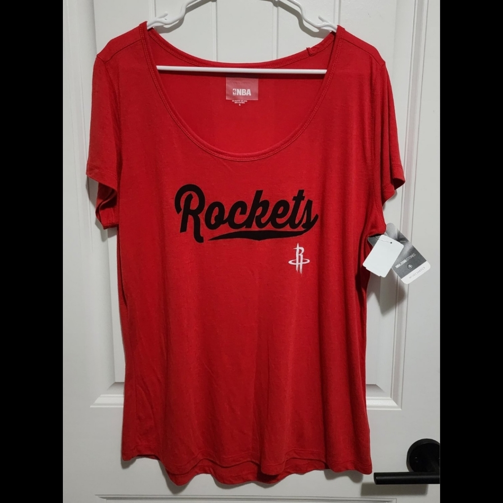 Womens Houston Rockets shirt NBA basketball XL NEW NWT red black